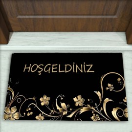 Çiçek Desenli Dekoratif Kapı Önü Paspası No: 2678