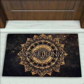 Geometrik Desenli Dekoratif Kapı Önü Paspası No: 2681