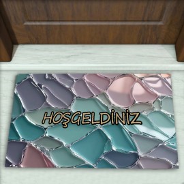 Geometrik Desenli Dekoratif Kapı Önü Paspası No: 2682