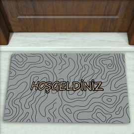 Geometrik Desenli Dekoratif Kapı Önü Paspası No: 2690