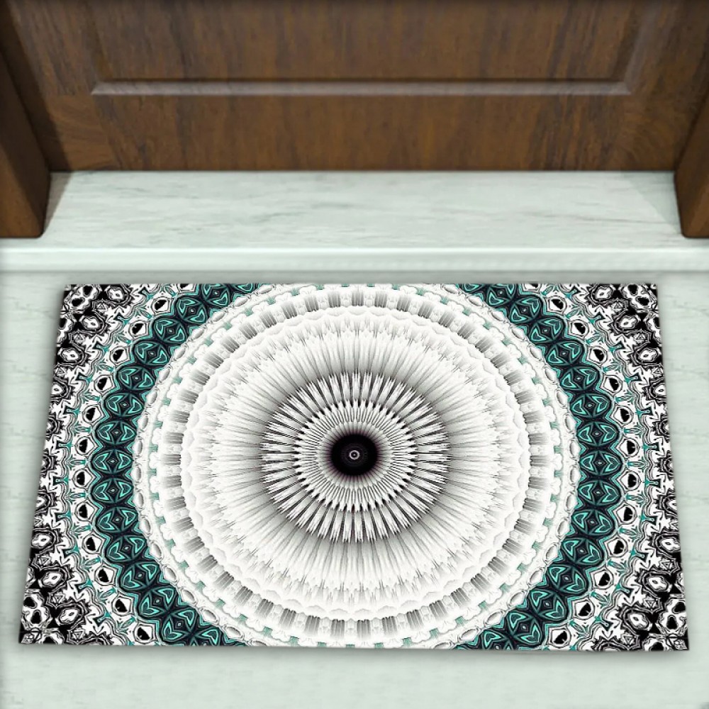 Geometrik Desenli Dekoratif Kapı Önü Paspası No: 2693