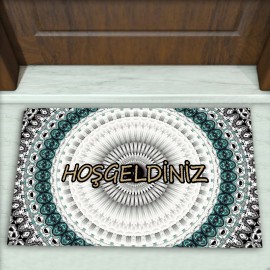 Geometrik Desenli Dekoratif Kapı Önü Paspası No: 2693