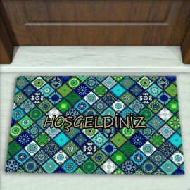 Geometrik Desenli Dekoratif Kapı Önü Paspası No: 2701