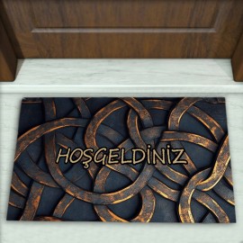 Geometrik Desenli Dekoratif Kapı Önü Paspası No: 2703