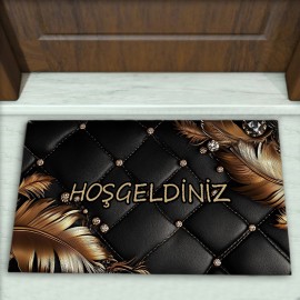 Modern Desenli Dekoratif Kapı Önü Paspası No: 2711