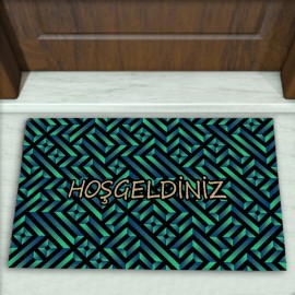 Geometrik Desenli Dekoratif Kapı Önü Paspası No: 2716