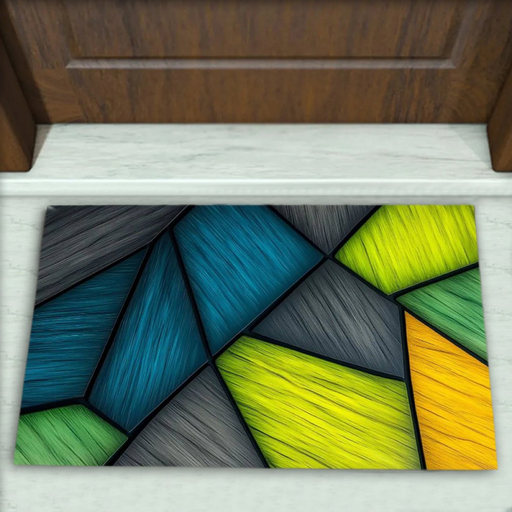 Geometrik Desenli Dekoratif Kapı Önü Paspası No: 2717