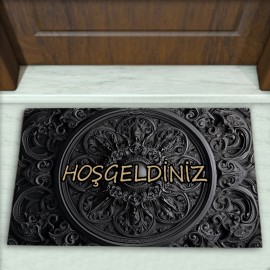 Geometrik Desenli Dekoratif Kapı Önü Paspası No: 2718