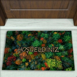 Ağaç Desenli Dekoratif Kapı Önü Paspası No: 2724