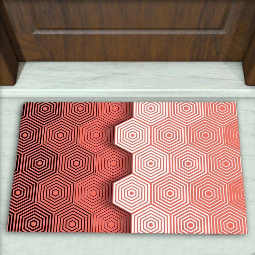 Geometrik Desenli Dekoratif Kapı Önü Paspası No: 2731