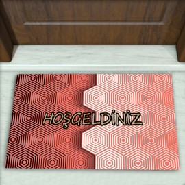 Geometrik Desenli Dekoratif Kapı Önü Paspası No: 2731