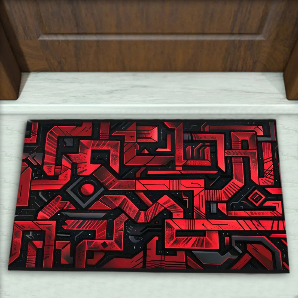 Geometrik Desenli Dekoratif Kapı Önü Paspası No: 2739