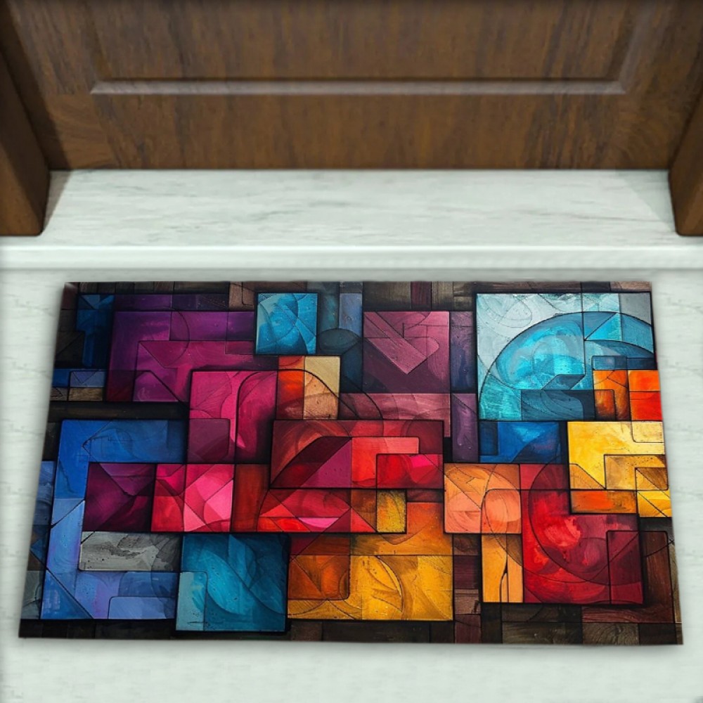Geometrik Desenli Dekoratif Kapı Önü Paspası No: 2742
