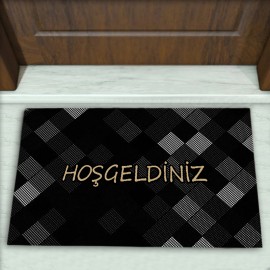 Geometrik Desenli Dekoratif Kapı Önü Paspası No: 2747