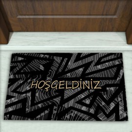 Geometrik Desenli Dekoratif Kapı Önü Paspası No: 2754