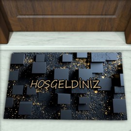 Geometrik Desenli Dekoratif Kapı Önü Paspası No: 2760
