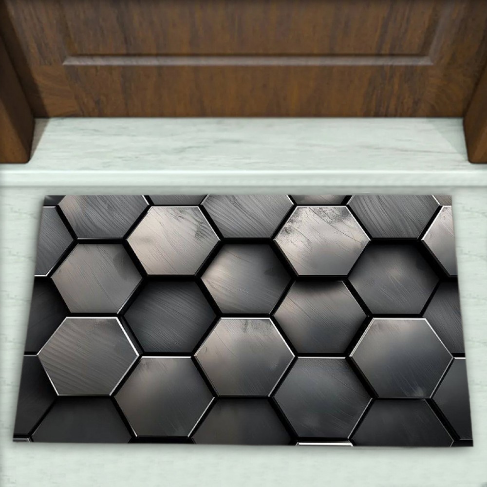 Geometrik Desenli Dekoratif Kapı Önü Paspası No: 2770