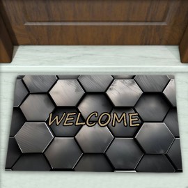 Geometrik Desenli Dekoratif Kapı Önü Paspası No: 2770