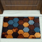 Geometrik Desenli Dekoratif Kapı Önü Paspası No: 2771