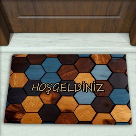 Geometrik Desenli Dekoratif Kapı Önü Paspası No: 2771
