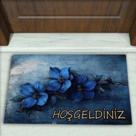 Çiçek Desenli Dekoratif Kapı Önü Paspası No: 2780