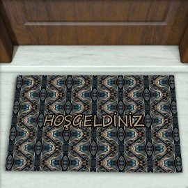Geometrik Desenli Dekoratif Kapı Önü Paspası No: 2783