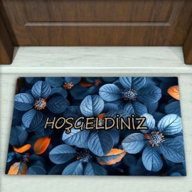 Çiçek Desenli Dekoratif Kapı Önü Paspası No: 2786