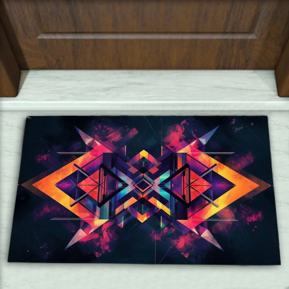 Geometrik Desenli Dekoratif Kapı Önü Paspası No: 2795