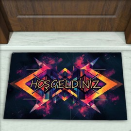 Geometrik Desenli Dekoratif Kapı Önü Paspası No: 2795