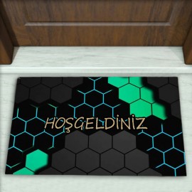 Geometrik Desenli Dekoratif Kapı Önü Paspası No: 2801