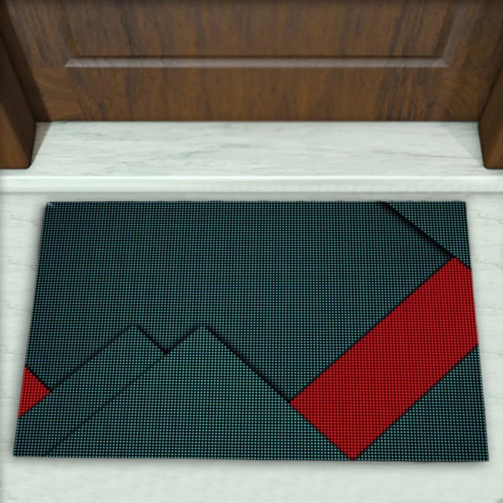 Geometrik Desenli Dekoratif Kapı Önü Paspası No: 2802