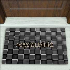 Geometrik Desenli Dekoratif Kapı Önü Paspası No: 2807