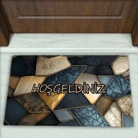 Geometrik Desenli Dekoratif Kapı Önü Paspası No: 2817