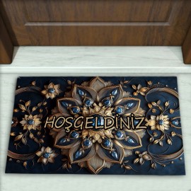 Geometrik Desenli Dekoratif Kapı Önü Paspası No: 2818