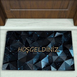 Geometrik Desenli Dekoratif Kapı Önü Paspası No: 2823