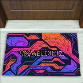 Geometrik Desenli Dekoratif Kapı Önü Paspası No: 2826