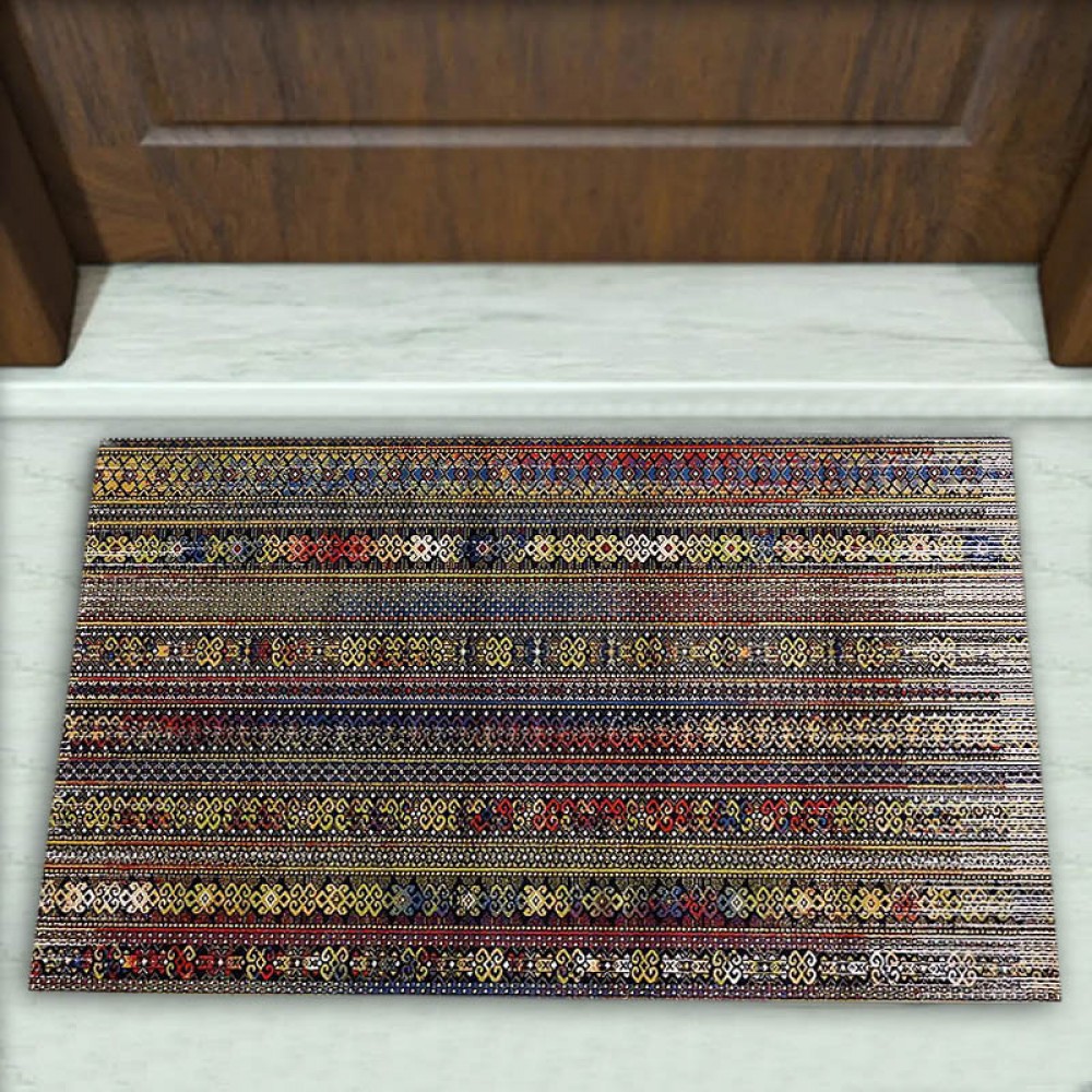 Kilim Desenli Dekoratif Kapı Önü Paspası No: 2858