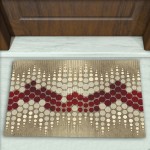Geometrik Desenli Dekoratif Kapı Önü Paspası No: 2864