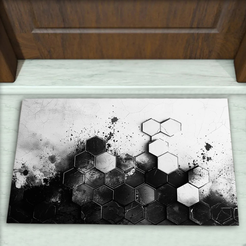 Geometrik Desenli Dekoratif Kapı Önü Paspası No: 2882
