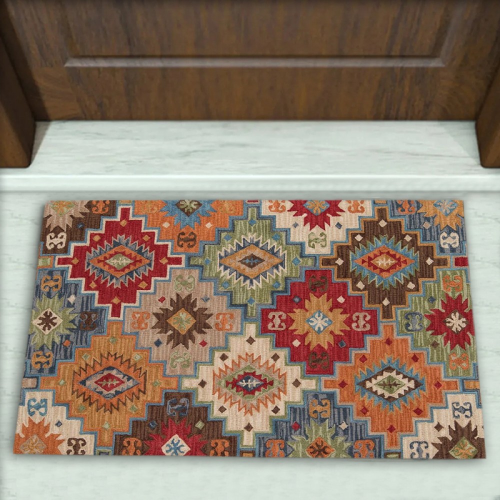 Kilim Desenli Dekoratif Kapı Önü Paspası No: 2890