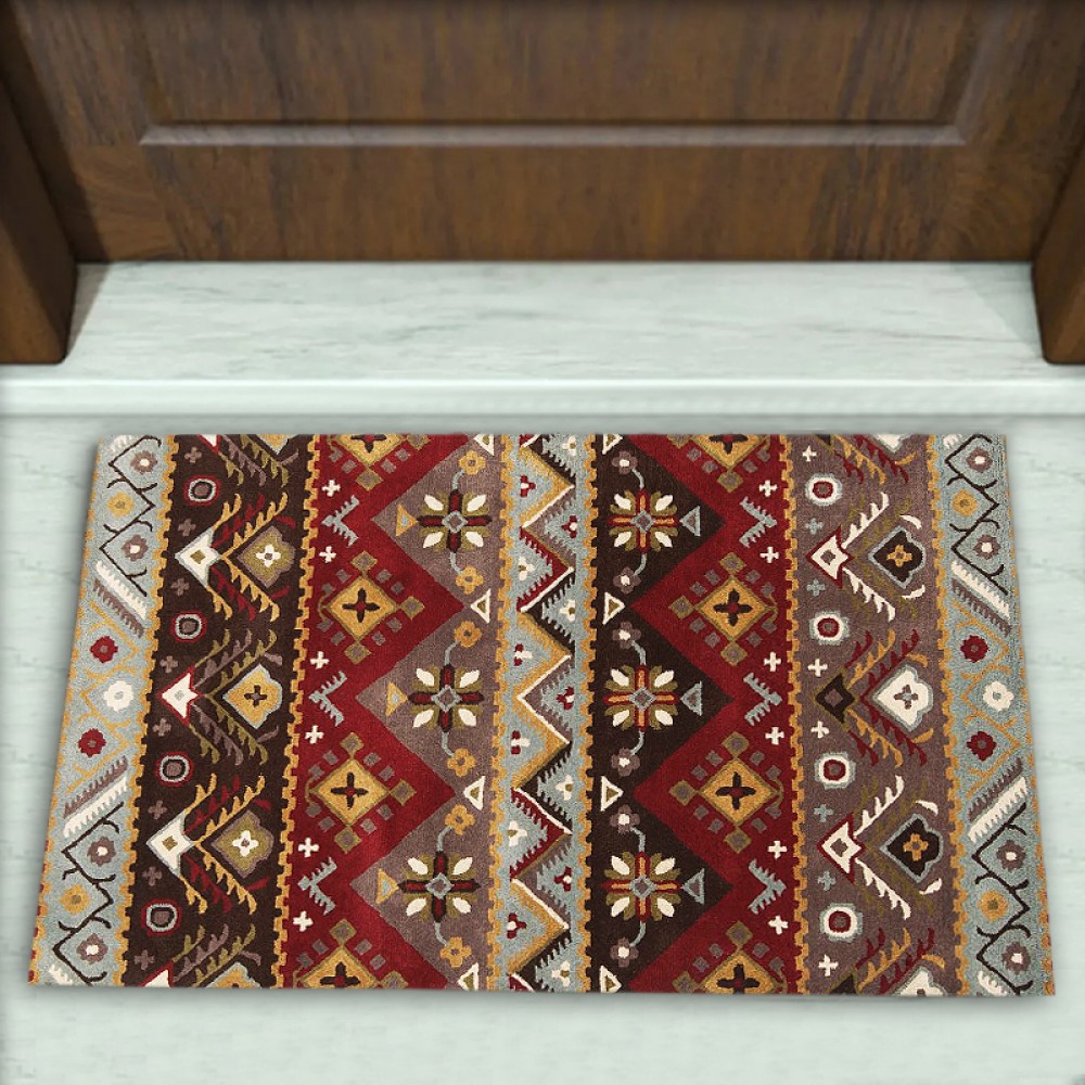 Kilim Desenli Dekoratif Kapı Önü Paspası No: 2892