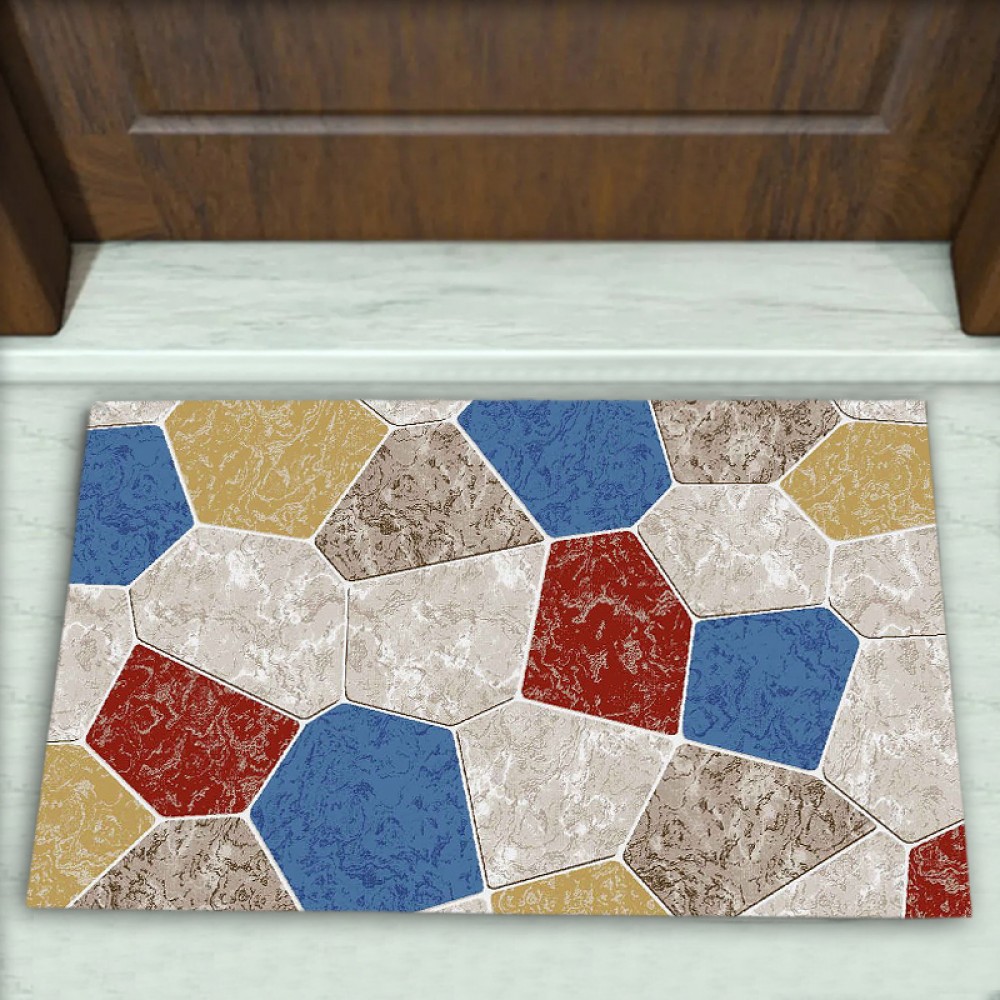 Geometrik Desenli Dekoratif Kapı Önü Paspası No: 2934